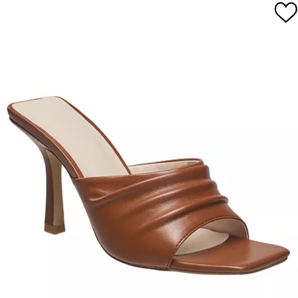 NEW H Halston Women's Luanda High Heel Dress Sandals Size 9.5 Brown Nude